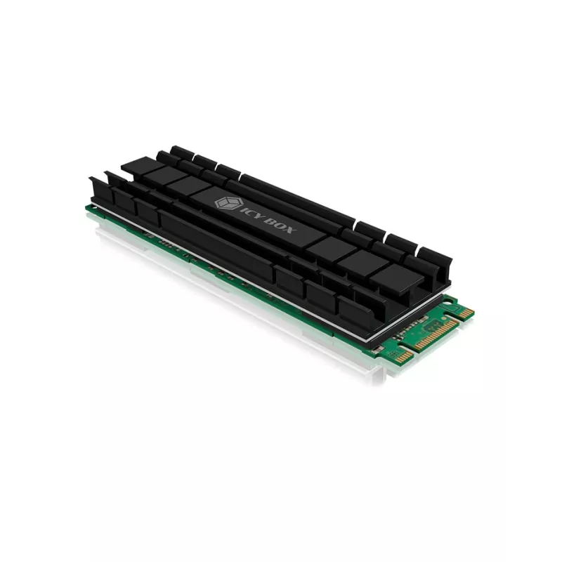 ICY BOX IB-M2HS-701 M.2 2280 SSD Kühlkörper, passiv, Aluminium, PC/PS5, Schwarz