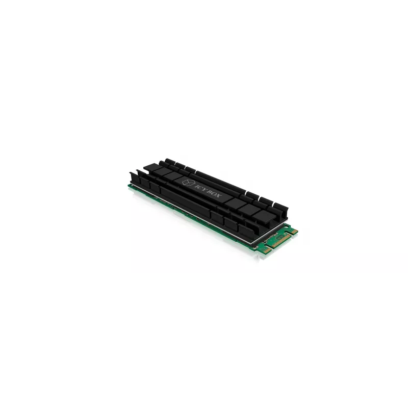 ICY BOX IB-M2HS-701 M.2 2280 SSD Kühlkörper, passiv, Aluminium, PC/PS5, Schwarz
