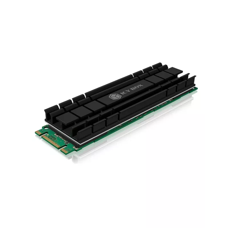 ICY BOX IB-M2HS-701 M.2 2280 SSD Kühlkörper, passiv, Aluminium, PC/PS5, Schwarz