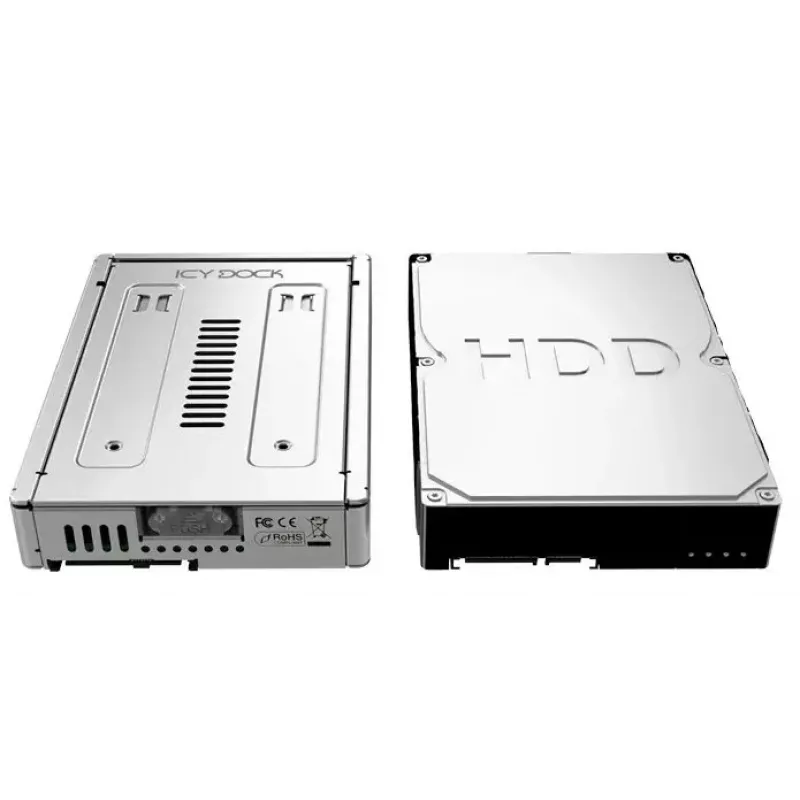 Icy Dock MB982IP-1S-1 Einbaurahmen 2,5 auf 3,5 Zoll, Silber