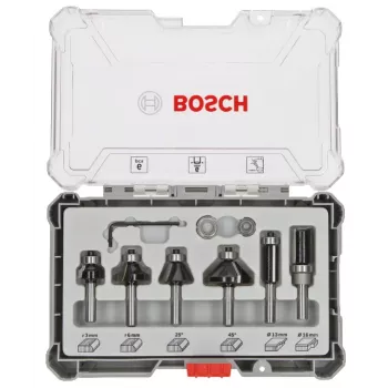 Bosch Fräser-Set, 6-teilig, 6 mm Schaft