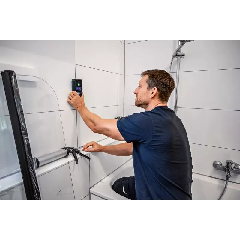 Bosch GMS 120-27 Professional digitaler Multidetektor – Spannungsführende Leitung, Metall, Nichteisenmetall, Holz