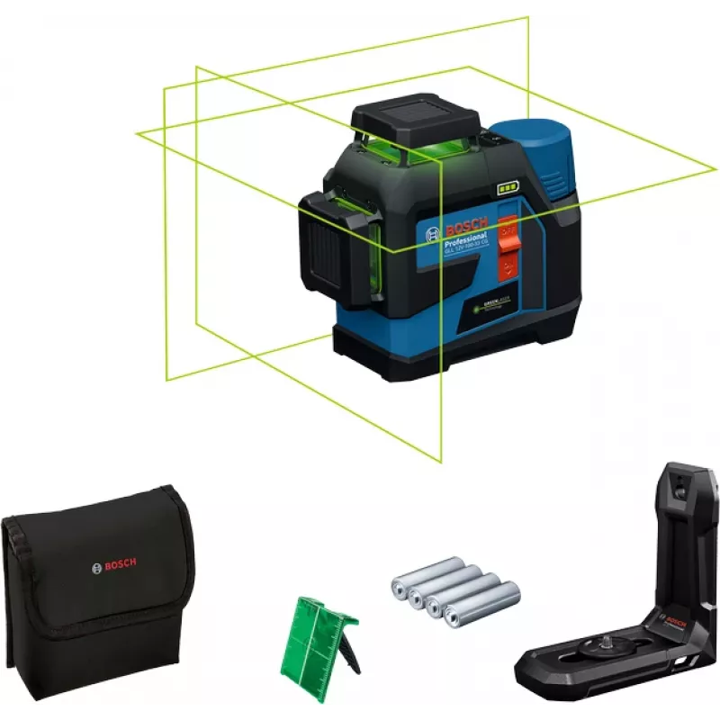 Bosch GLL 12V-100-33 CG Professional Akku-Linienlaser grün mit Halter LB 10 (0601065400)