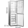 Gorenje NRK418DCS4 freistehende Kühl-Gefrierkombination, 256 l (171 l + 85 l), Energieklasse D, 182,4 cm, Silber