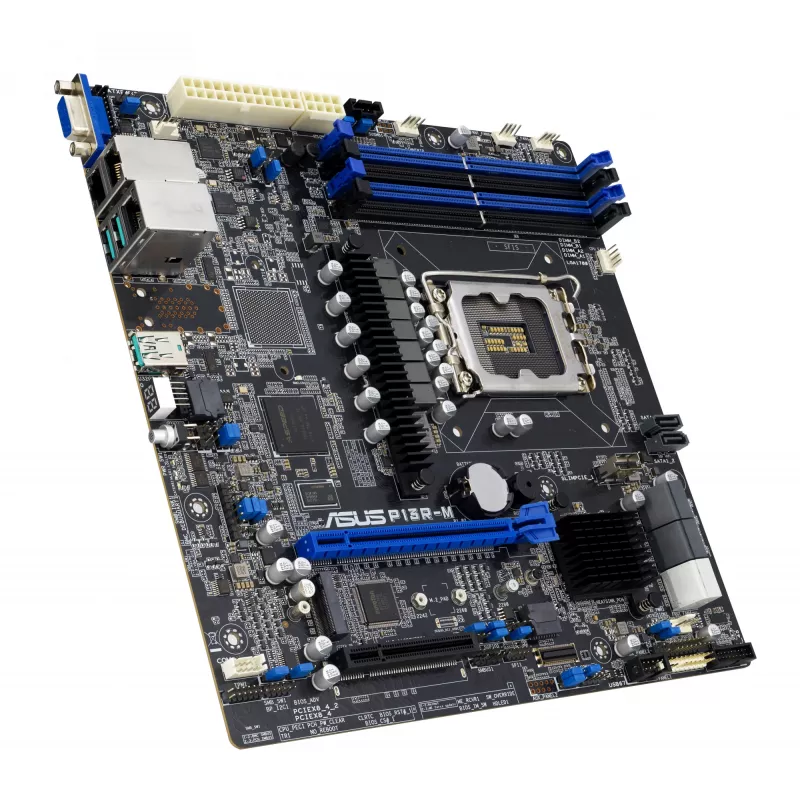 ASUS P13R-M 90SB0C70-M0UAY1 Server-Mainboard, Intel C262, LGA 1700, micro ATX, 4x DDR5 ECC DIMM, 8x SATA, 1x M.2, 2x 1GbE, PCIe 5.0, ASMB11-iKVM