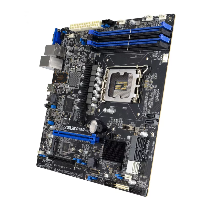ASUS P13R-M 90SB0C70-M0UAY1 Server-Mainboard, Intel C262, LGA 1700, micro ATX, 4x DDR5 ECC DIMM, 8x SATA, 1x M.2, 2x 1GbE, PCIe 5.0, ASMB11-iKVM