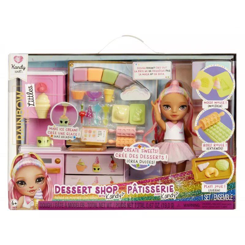 Rainbow High Little Dessert Shop with Kandy 522058-EUC Spielset mit Spielfigur, ab 6 Jahren
