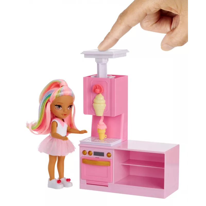 Rainbow High Little Dessert Shop with Kandy 522058-EUC Spielset mit Spielfigur, ab 6 Jahren