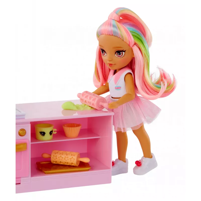 Rainbow High Little Dessert Shop with Kandy 522058-EUC Spielset mit Spielfigur, ab 6 Jahren
