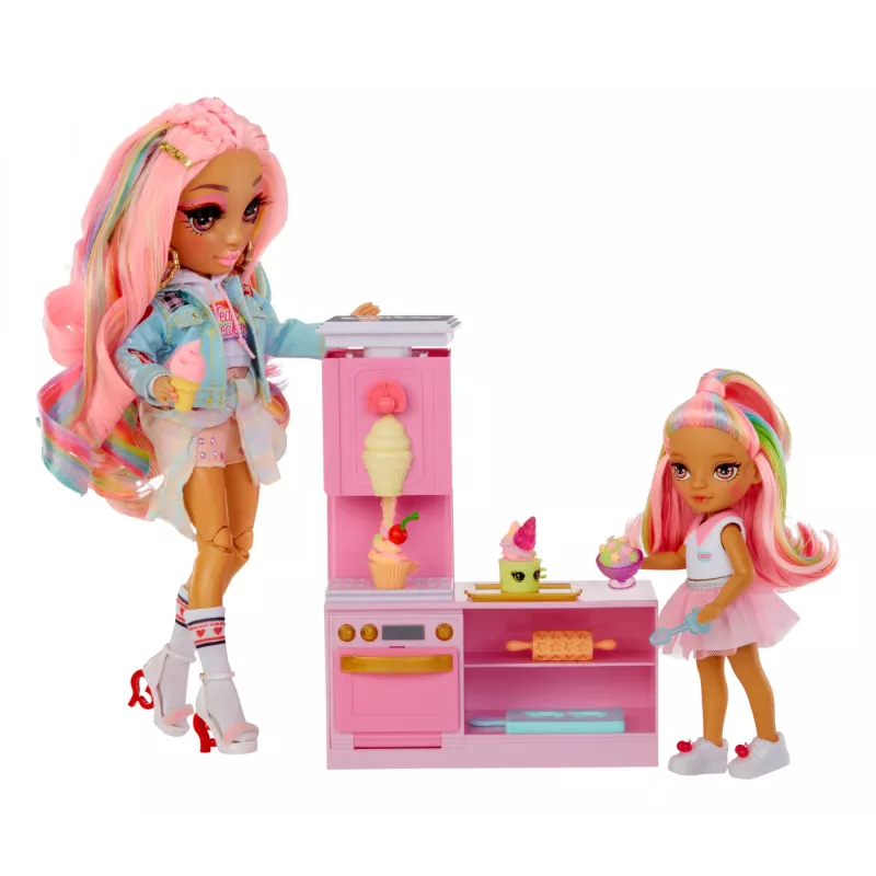 Rainbow High Little Dessert Shop with Kandy 522058-EUC Spielset mit Spielfigur, ab 6 Jahren