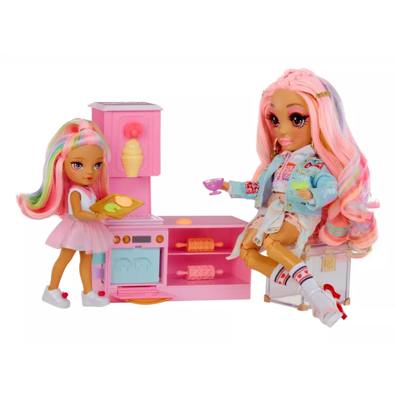Rainbow High Little Dessert Shop with Kandy 522058-EUC Spielset mit Spielfigur, ab 6 Jahren