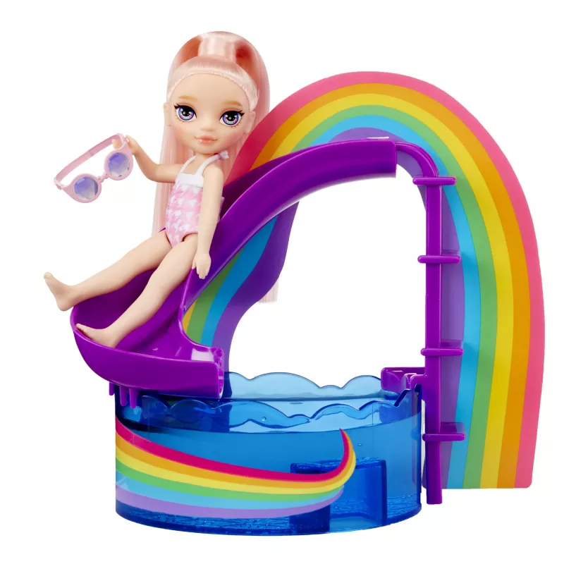 Rainbow High Little Pool Day with Blush 522249-EUC Spielset mit Spielfigur, ab 6 Jahren