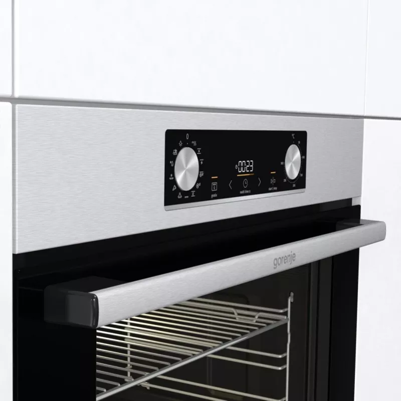 Gorenje BOS6737E13X Einbau-Elektrobackofen, 77 l, 60 cm, Energieeffizienzklasse A, Grill/Heißluft/konventionelle Beheizung, Edelstahl