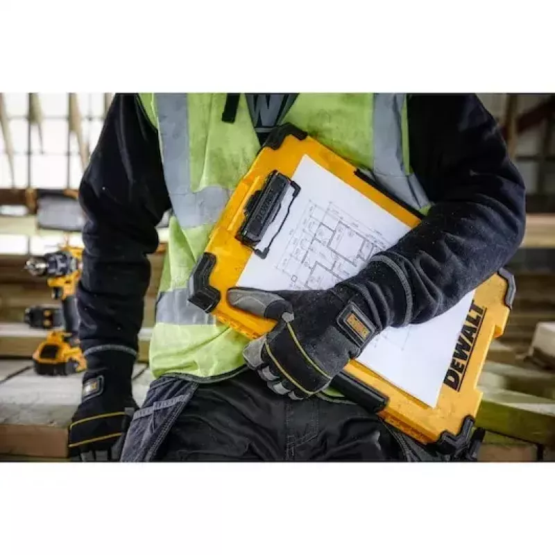 DeWALT TSTAK DWST82732-1 Klemmbrett mit 180° LED-Licht, Gelb/Schwarz