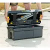Stanley FatMax FMST81083-1 Werkzeugbox mit Tritt, Kunststoff, 30 kg Tragelast, schwarz/gelb