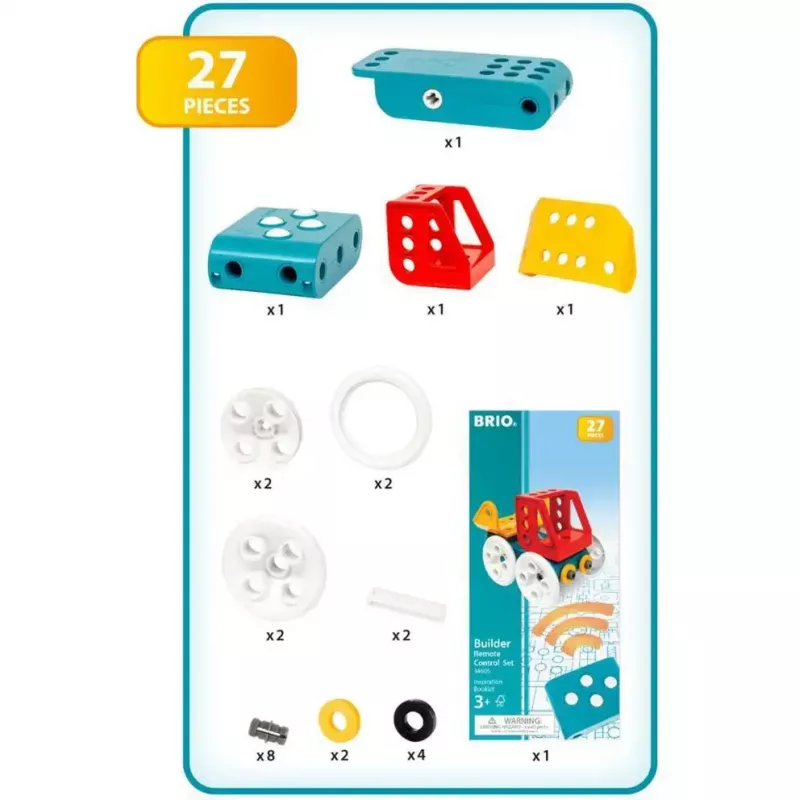 Ravensburger BRIO Builder Auto mit Fernsteuerung — Konstruktionsspielzeug-Set, ferngesteuertes Fahrzeug