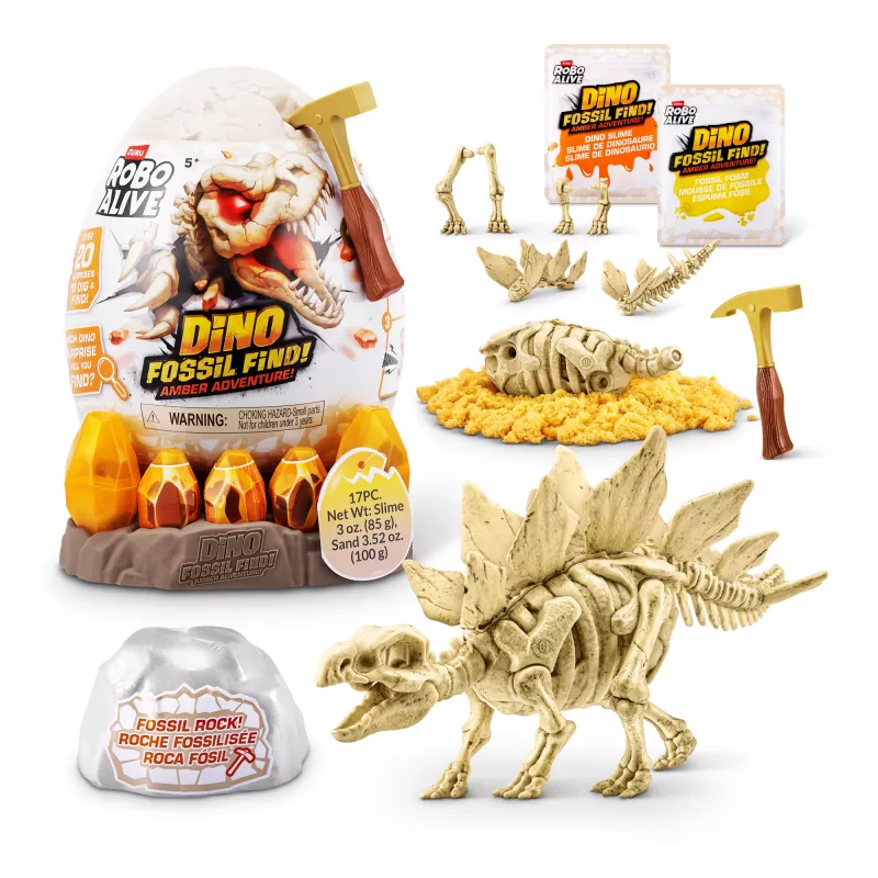 Robo Alive Fossil Find Amber Adventure, 5 Jahr(e), Vanillefarbe, Kunststoff