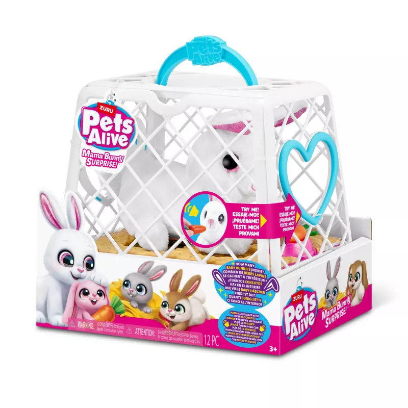 Plüschtier Zuru Mama Bunny & Baby Surprise, interaktives Plüschpaar, sortiert