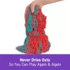 Spin Master Kinetic Sand Mold n' Flow Set Spielsand, 680 g, rot/türkis, ab 3 Jahren