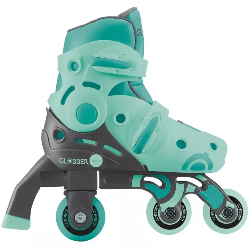 Skates GLOBBER Learning Skates 2 in 1 Größe 26–29 mint — verstellbare Lern-Skates für Kinder
