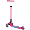 Kompaktscooter GLOBBER Primo Foldable Plus Lights – pink/hellblau