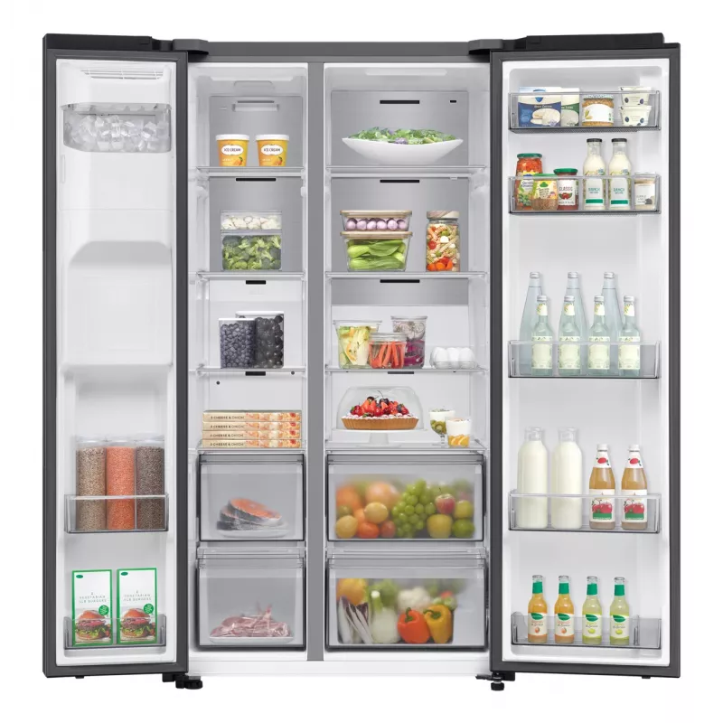Samsung Series 7 RS70F66KCF Side-by-Side Kühlschrank Freistehend 634 L Schwarz