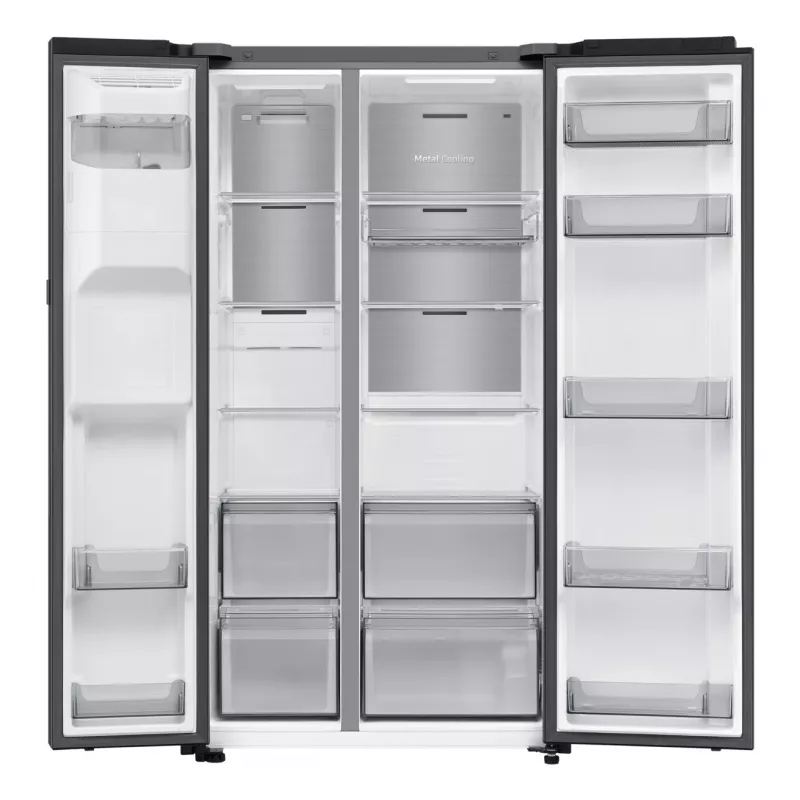 Samsung RS80F64KEF Side-by-Side-Kühlschrank Freistehend 640 L Schwarz