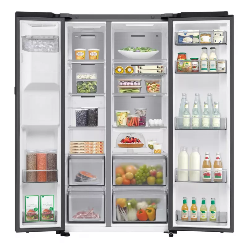 Samsung RS80F64KEF Side-by-Side-Kühlschrank Freistehend 640 L Schwarz