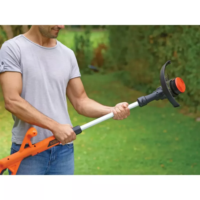 Black & Decker ST182320-QW Akku-Rasentrimmer, 18 V, 2,0 Ah Li-Ion, 25 cm Schnittbreite, inkl. Akku und Ladegerät, Orange/Schwarz