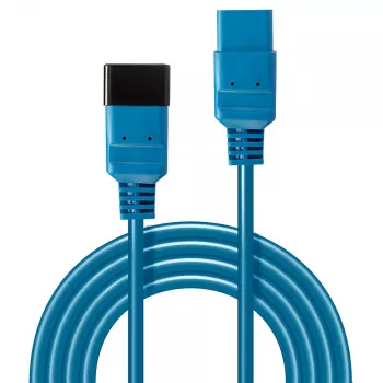 Lindy 30120 IEC 60320 C19 auf C20 Netzverlängerungskabel, 1 m, 16 A, geformt, blau