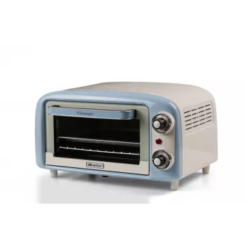 Ariete 3919 Elektroofen Vintage, 800 W, 10 l Kapazität, Doppelverglasung, Retro, Blau