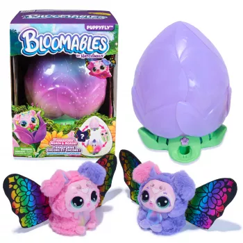 Hatchimals Bloomables von , Puppyfly Überraschungs-Interaktives Spielzeug & Blume mit wiederholbarer Enthüllung & Verwandlung, 100+ Geräusche & Reaktionen (Stile variieren), Kinderspielzeug für Mädchen & Jungen