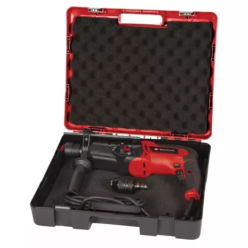Einhell TE-RH 950 5F Bohrhammer, 950 W, 3 J, SDS-plus, 2.600 U/min, mit Koffer, schwarz/rot