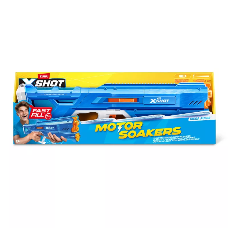 Zuru Wasserblaster Mega Pulse Motor Soaker XSHOT — batteriebetriebener motorisierter Wasserblaster (Modell 118159)