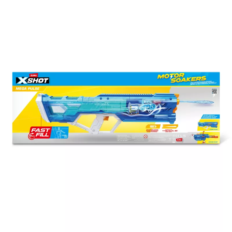 Zuru Wasserblaster Mega Pulse Motor Soaker XSHOT — batteriebetriebener motorisierter Wasserblaster (Modell 118159)
