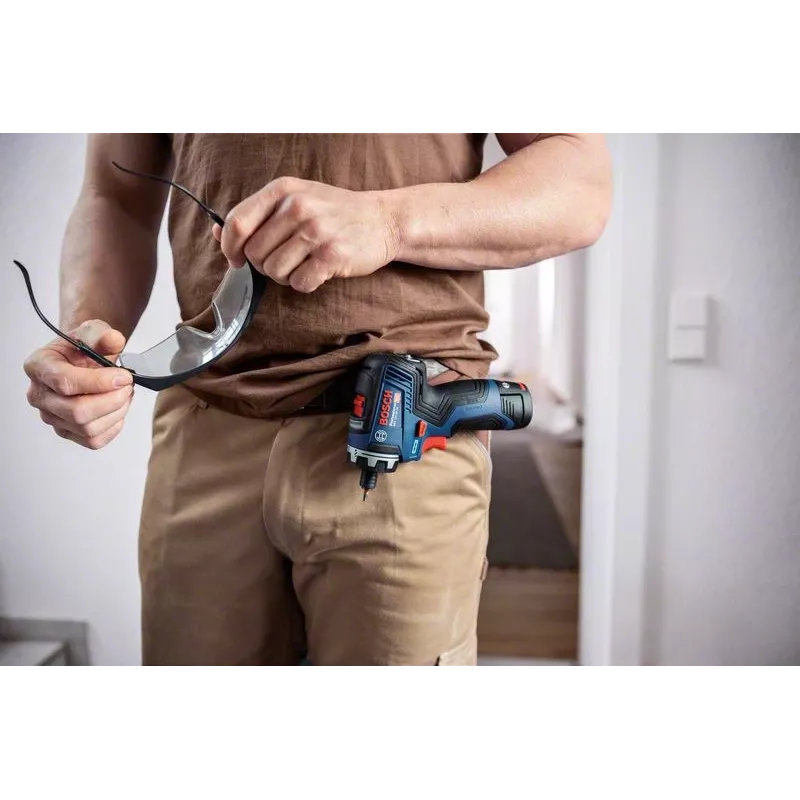 Bosch GSR 12V-35 HX Professional Akku-Schrauber, 12 V, 35 Nm, 1750 U/min, 2-Gang, ohne Akku und Ladegerät, L-BOXX, blau/schwarz