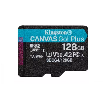 Kingston Technology 128 GB microSDXC Canvas Go Plus Gen4 200R A2 U3 Einzelpackung ohne ADP
