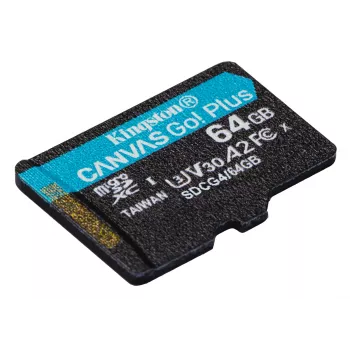 Kingston Technology 64GB microSDXC Canvas Go Plus Gen4 200R A2 U3 Einzelpack ohne ADP