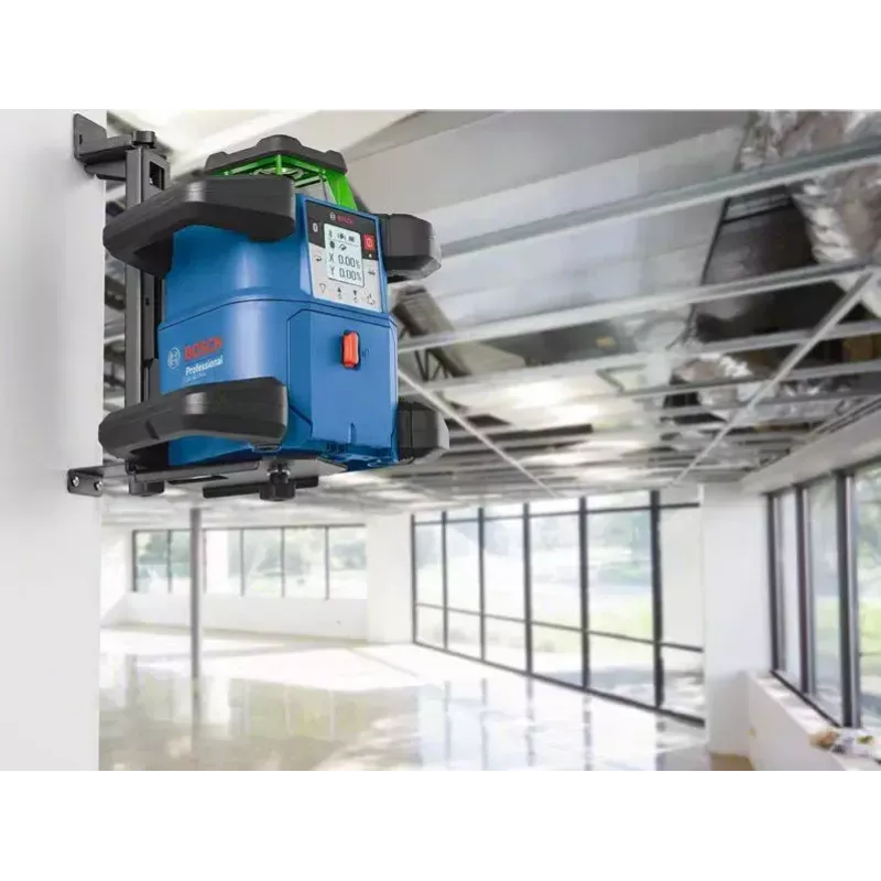 Bosch GRL 650 CHVG Professional Akku-Rotationslaser, 70 m, grüner Laser, 18 V, mit Akku ProCORE18V 4,0 Ah, Halterung und Koffer, blau