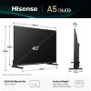 Hisense 40A5Q 101,6 cm (40 Zoll) Full HD Smart TV Wi-Fi Schwarz