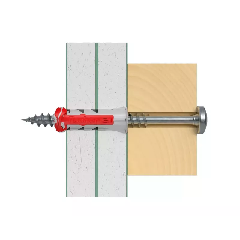 fischer DUOPOWER 8x40 Universaldübel-Sortiment in wiederverschließbarer Dose (80 Stück)