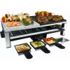 Steba RC 108 Multi-Raclette-Grill, 2000 W, 8 Pfännchen, Edelstahl/Schwarz