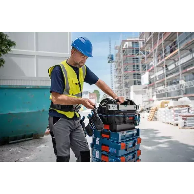 Bosch GWT 20 Professional 1600A025L6 Werkzeugtasche, 1000D-Polyester, 23 kg Tragkraft, Schwarz/Blau