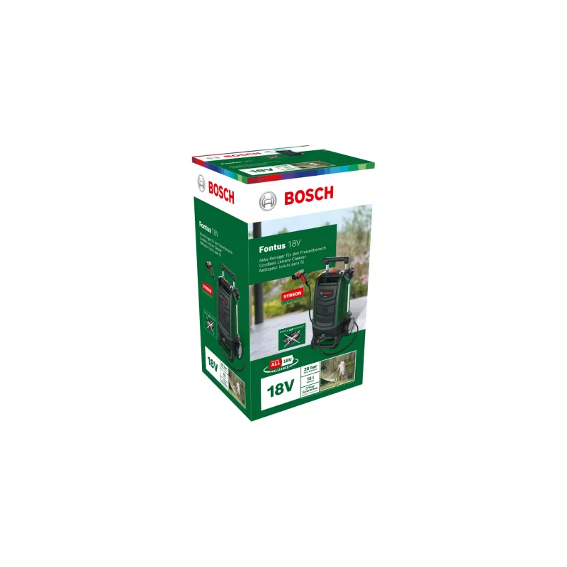 Bosch Fontus 18V Akku-Hochdruckreiniger Standgerät Batterie Schwarz, Grün