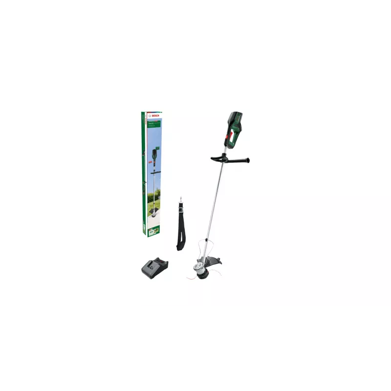 Bosch AdvancedGrassCut 36V-33 06008C1K00 Akku-Rasentrimmer, 36 V, 33 cm, mit 2,0 Ah Li-Ionen-Akku, Grün/Schwarz