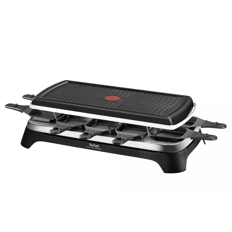 Tefal RE4588 Raclettegrill 10 Personen 1350 W Schwarz, Edelstahl