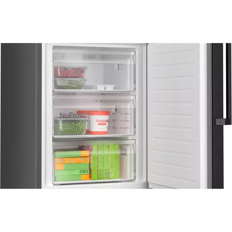 Bosch Serie 4 KGN39VXCT Kühl-Gefrierkombination, 363 l (260 l + 103 l), Energieklasse C, Edelstahl dunkel
