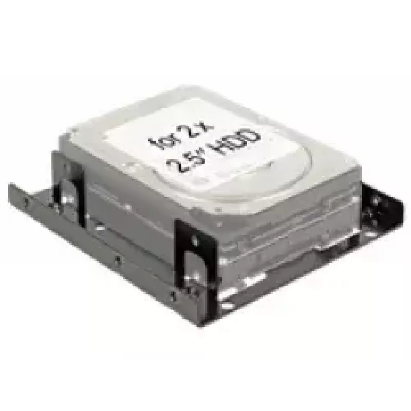 DeLOCK 18210 Einbaurahmen 3,5 Zoll auf 2 x 2,5 Zoll HDD/SSD, Schwarz