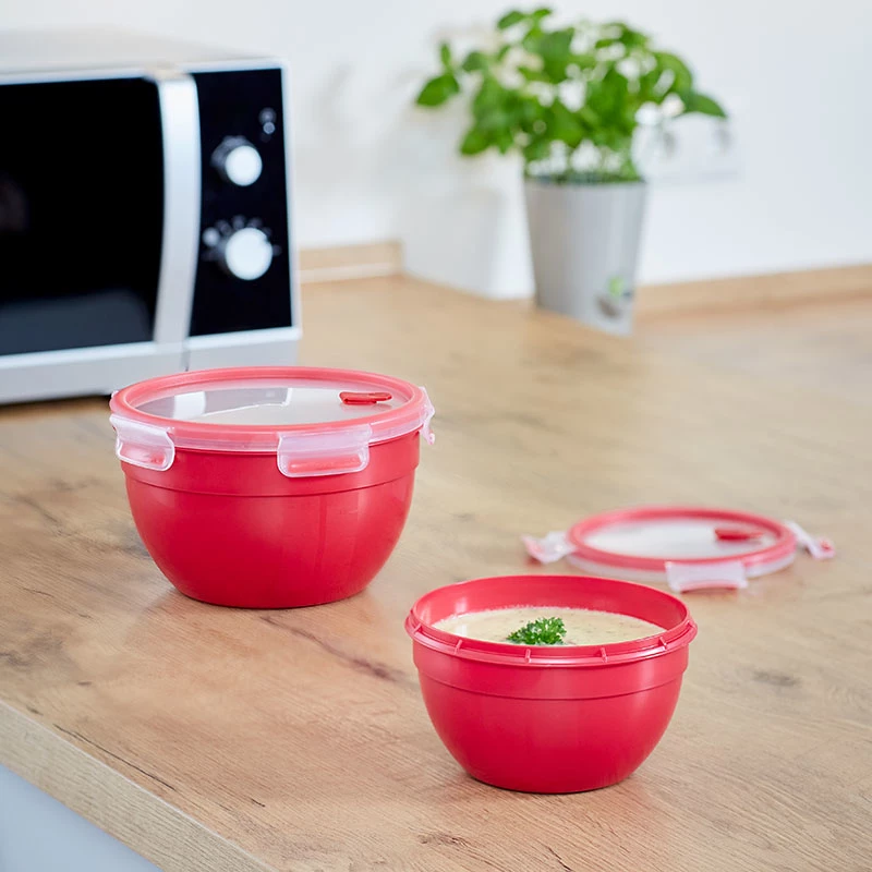 Box EMSA N10605 Rund 1,1 L Rot Transparent 95 mm 16,7 cm