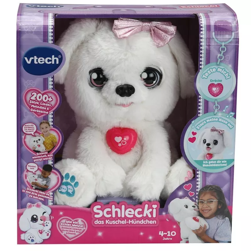 Plüschtier VTech Schlecki der Kuschelwelpe — interaktiver Plüschwelpe von VTech